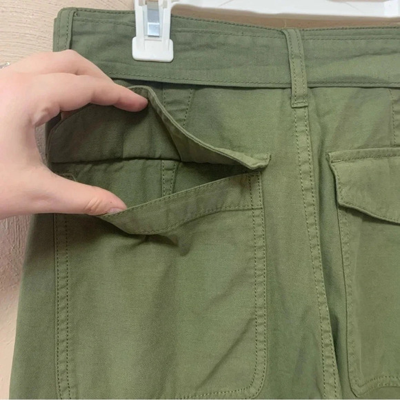 Madewell Griff Superwide-Leg Cargo Pants in Garment Dye Green Size 26 NWT New - Picture 10 of 14